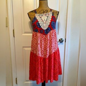 Art class Bohemian Boho tank Summer crochet bust mandala Western dress 14